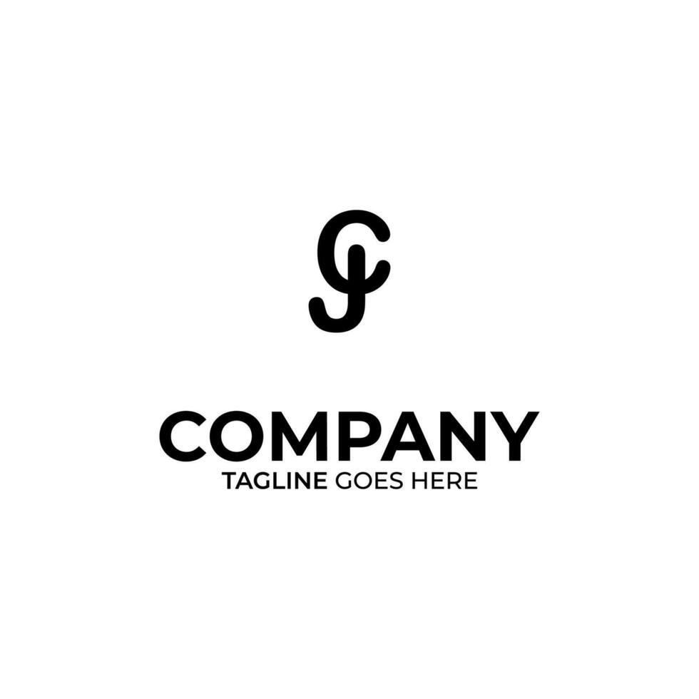 symbool cj brief logo Aan wit achtergrond, kan worden gebruikt voor kunst bedrijven, sport, enz vector