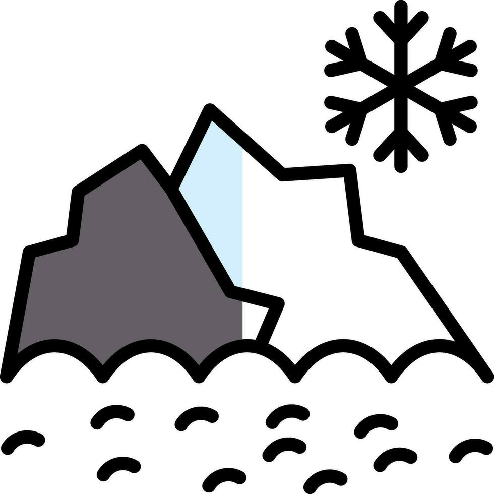 besneeuwd berg top vector icoon ontwerp