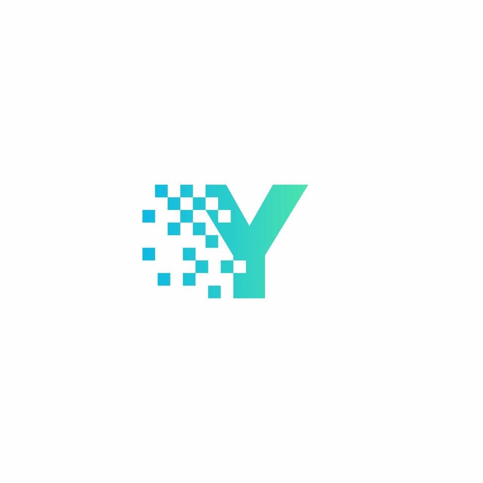 y letter pixel logo ontwerp moderne sjabloon vector