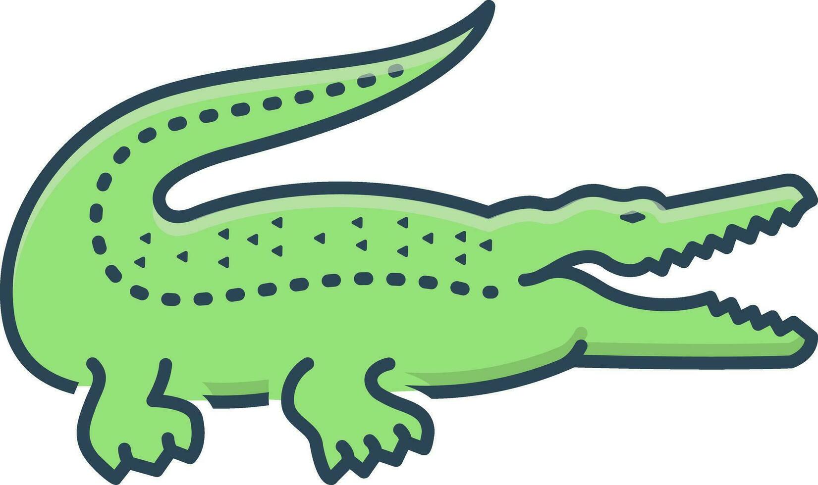 kleur icoon voor krokodil vector