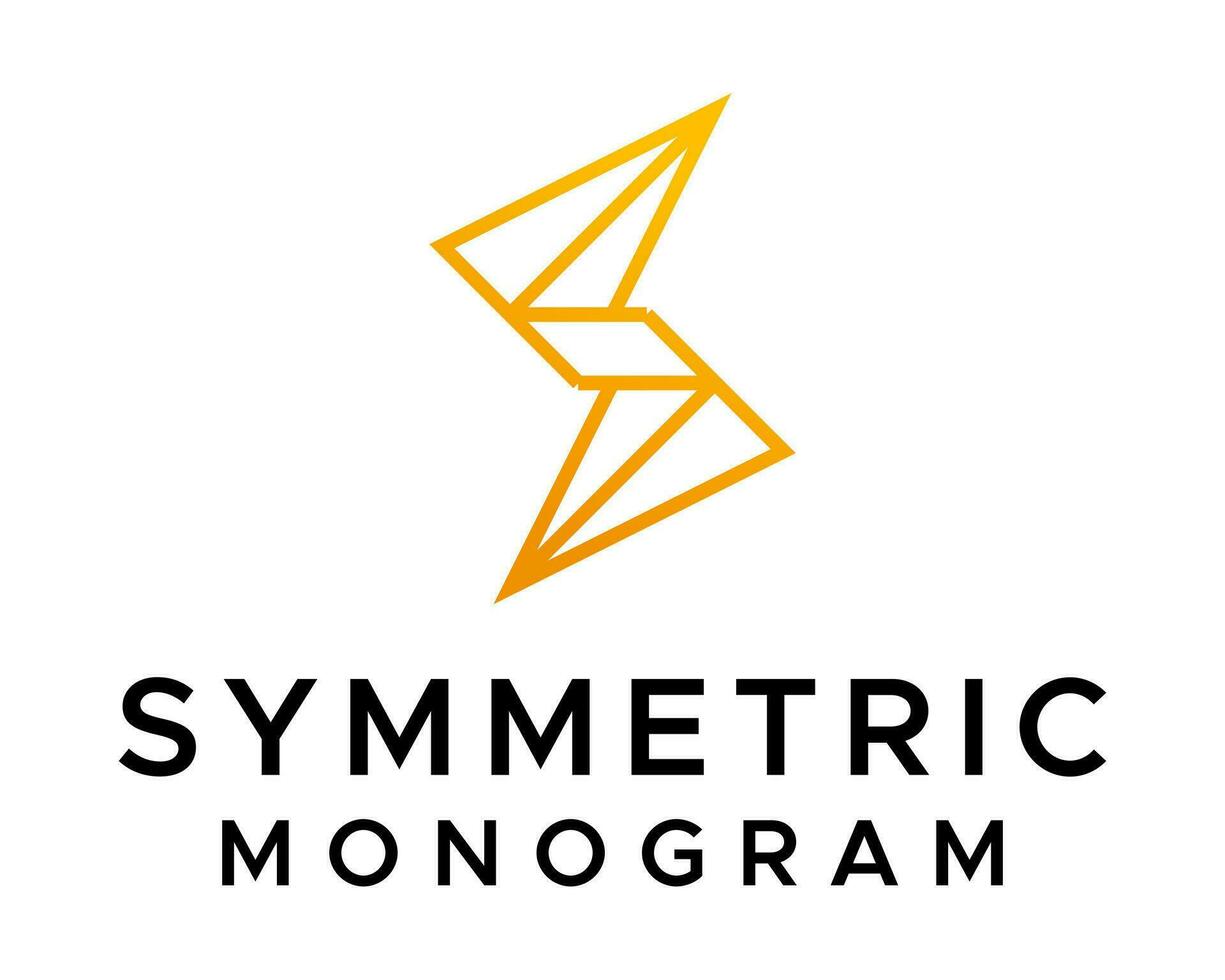 s brief monogram meetkundig gemakkelijk logo ontwerp. vector