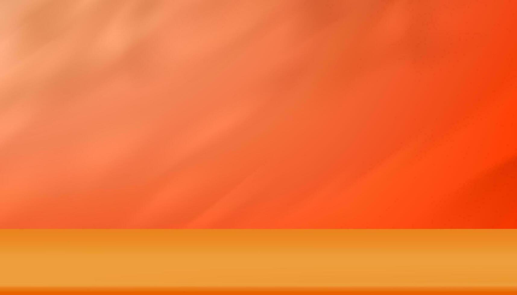 3d studio achtergrond Scherm met schaduw bladeren Aan oranje cement muur kamer, transparant zacht licht voor takken blad, begrip voor kunstmatig Product presentatie, verkoop, online winkel in herfst seizoen vector