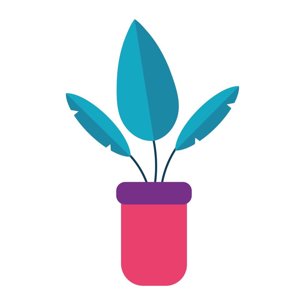 geïsoleerde plant in pot vector design