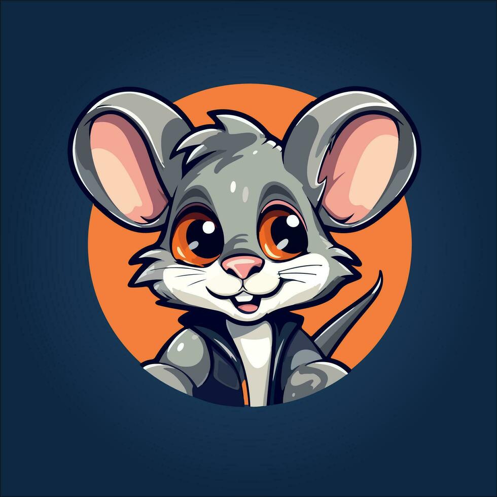 schattig muis sport- mascotte logo icoon vector illustratie met geïsoleerd achtergrond