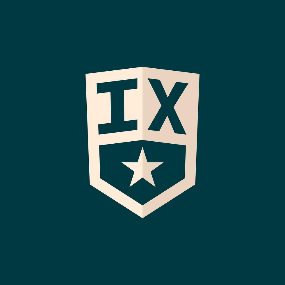 eerste ix logo ster schild symbool met gemakkelijk ontwerp vector