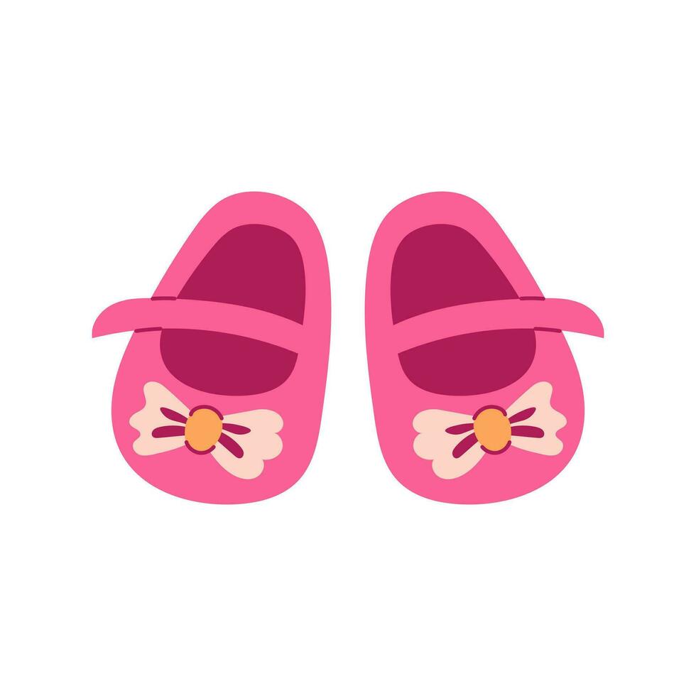 baby meisje roze schoenen vector