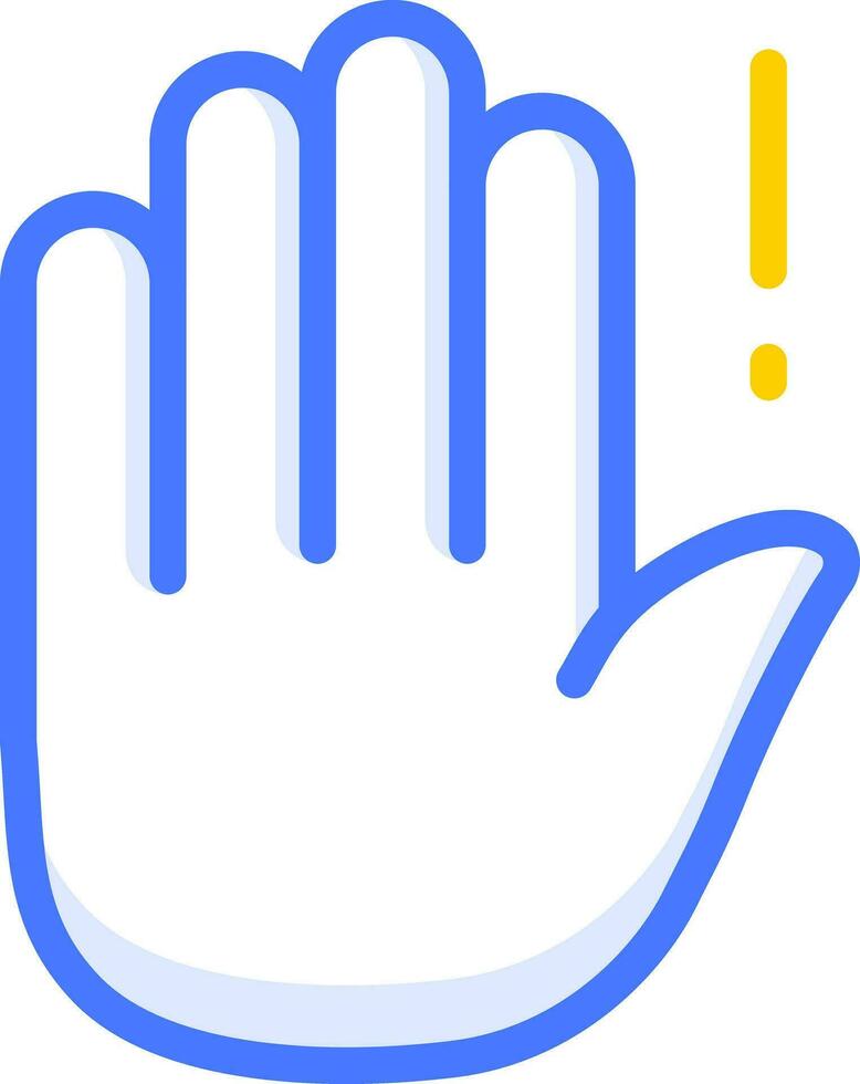 hou op hand- emoji sticker icoon vector