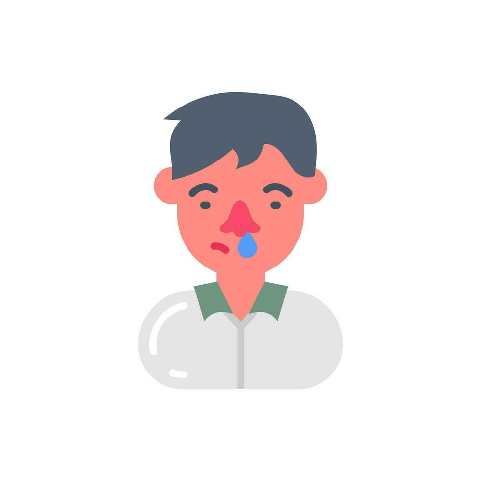 rhinitis icoon in vector. illustratie vector