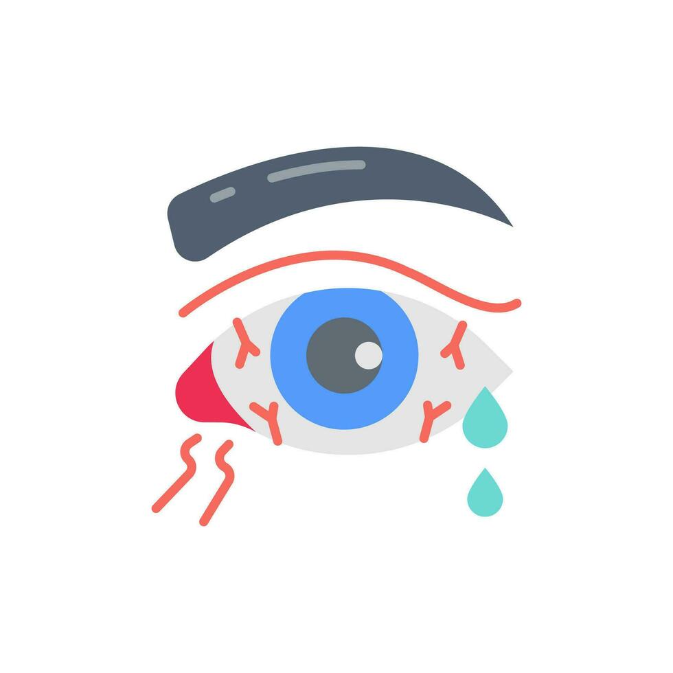 conjunctivitis icoon in vector. illustratie vector