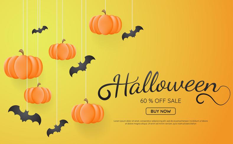 Halloween achtergrond Vector achtergrond voor banner, poster, flyer