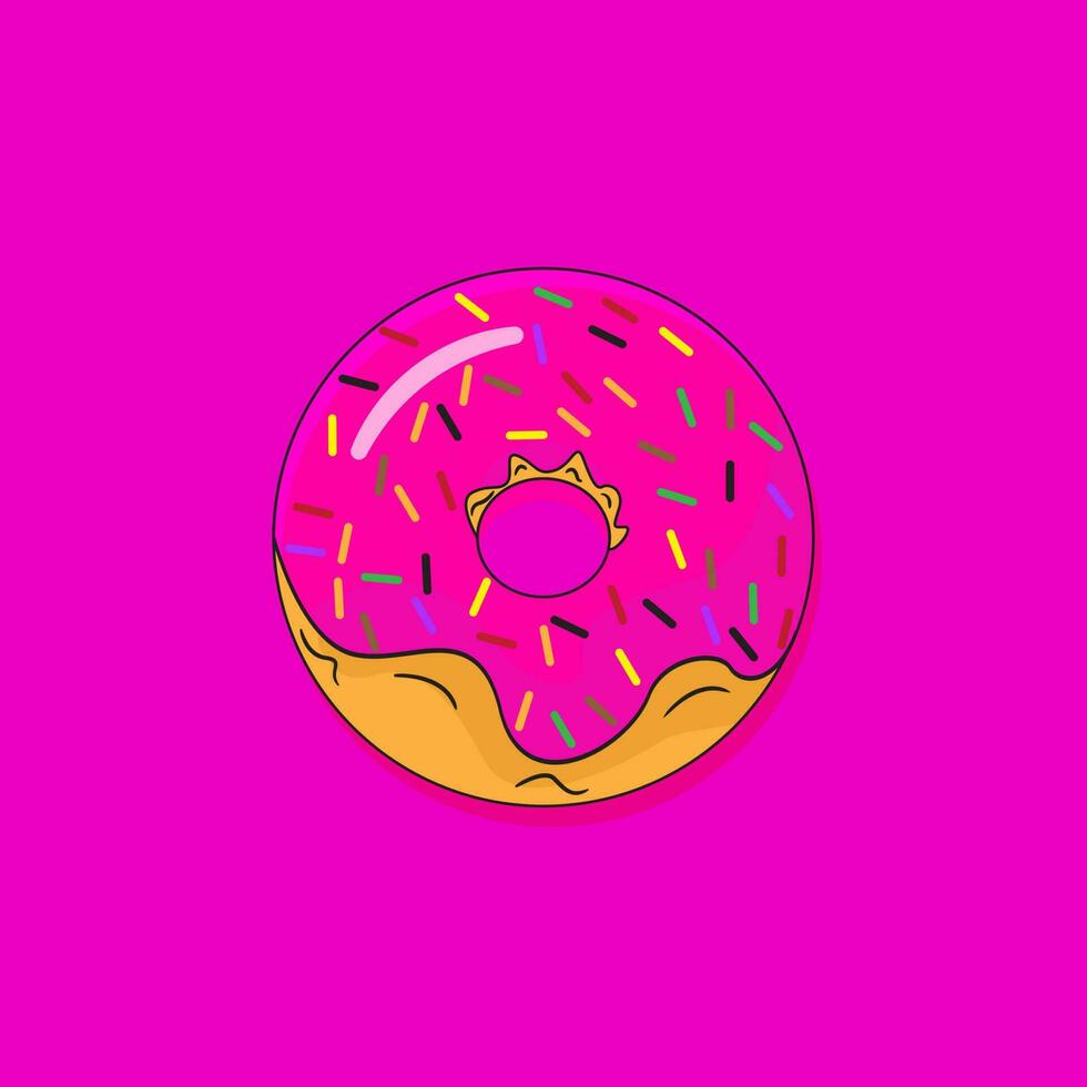 kawaii schattig pastel donuts zoet zomer desserts tekenfilm vector