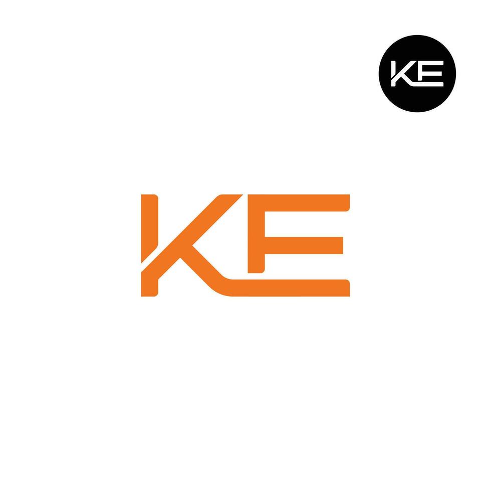 brief ke monogram logo ontwerp vector