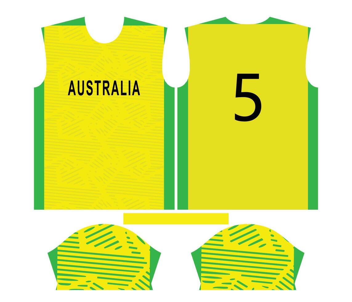 Australië krekel team sport- kind ontwerp of Australië krekel Jersey ontwerp vector