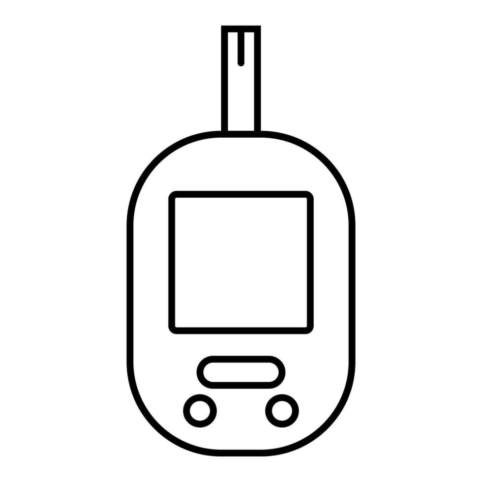 bloed suiker meting glucometer voor suikerziekte, diabetisch glucometer vector