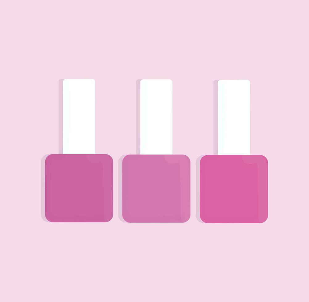 roze tinten nagel Pools reeks vector