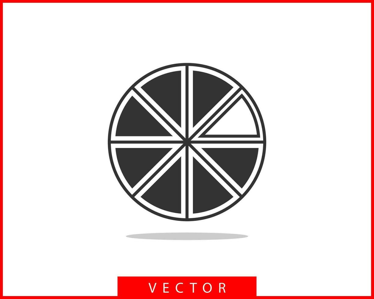 taart tabel icoon. cirkel diagram vector. grafieken grafieken logo sjabloon. vector