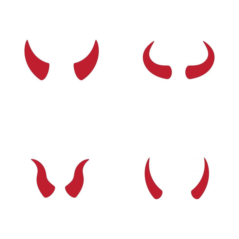 duivel hoorn vector pictogram ontwerp illustratie sjabloon