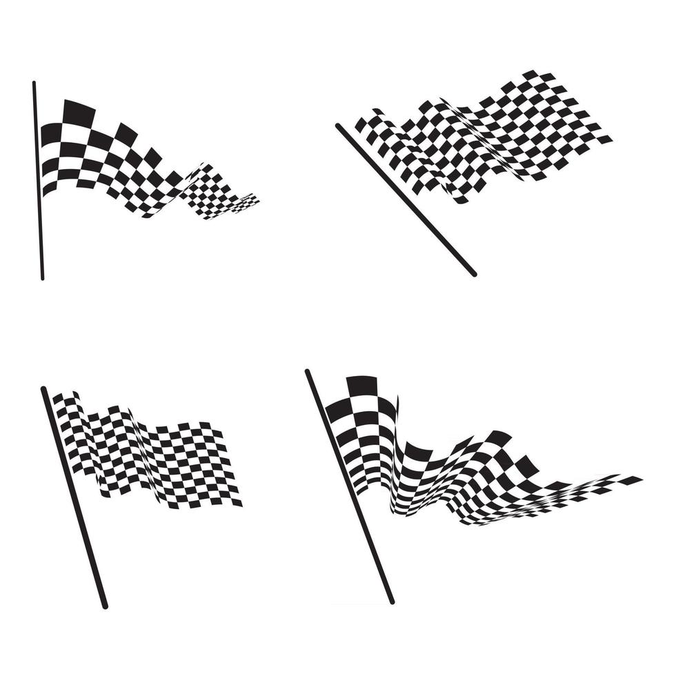 race vlagpictogram, eenvoudig ontwerp race vlag logo sjabloon vector