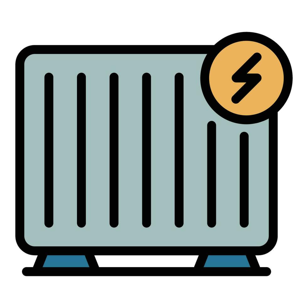 warmte radiator icoon vector vlak
