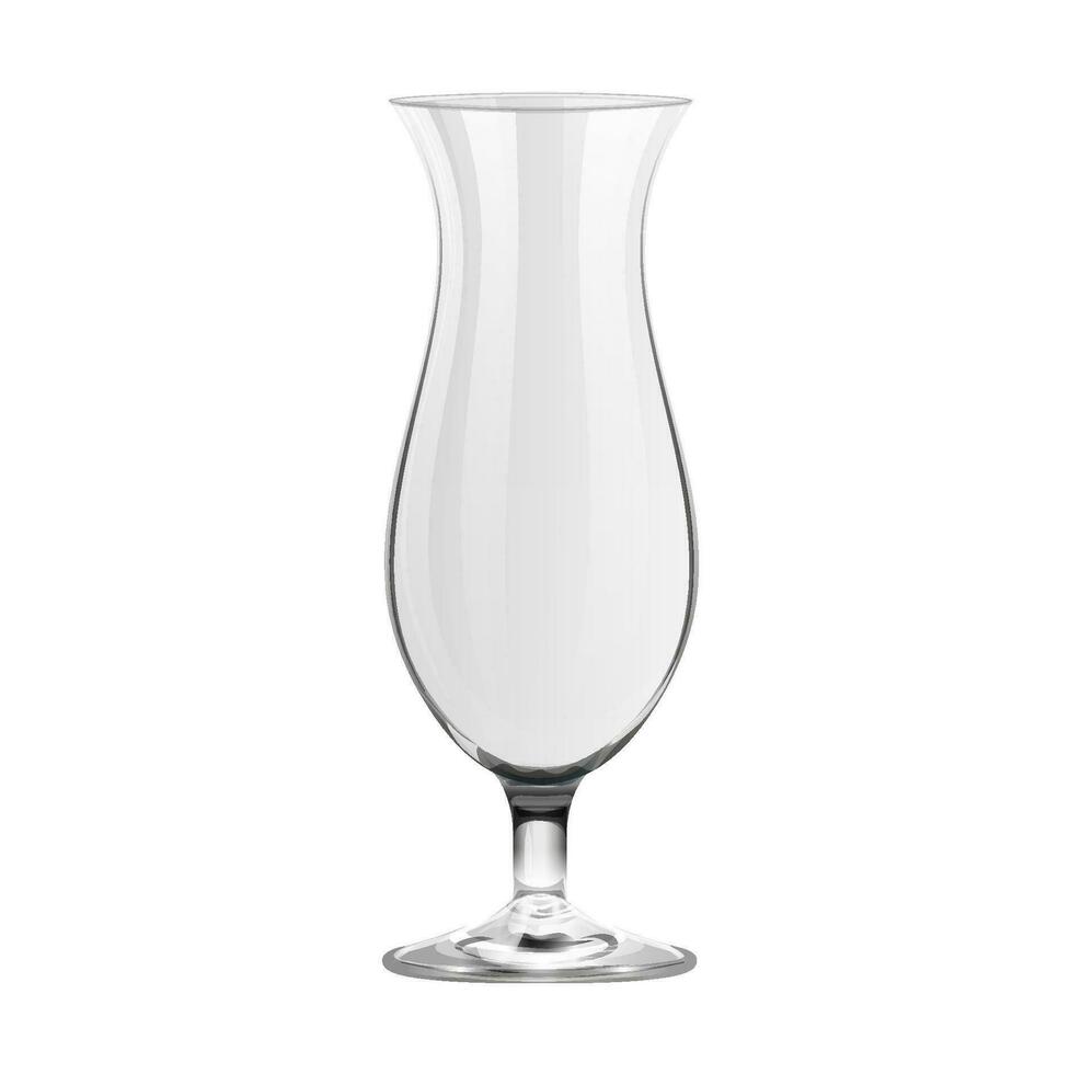 realistisch leeg cocktail glas geïsoleerd Aan wit achtergrond vector