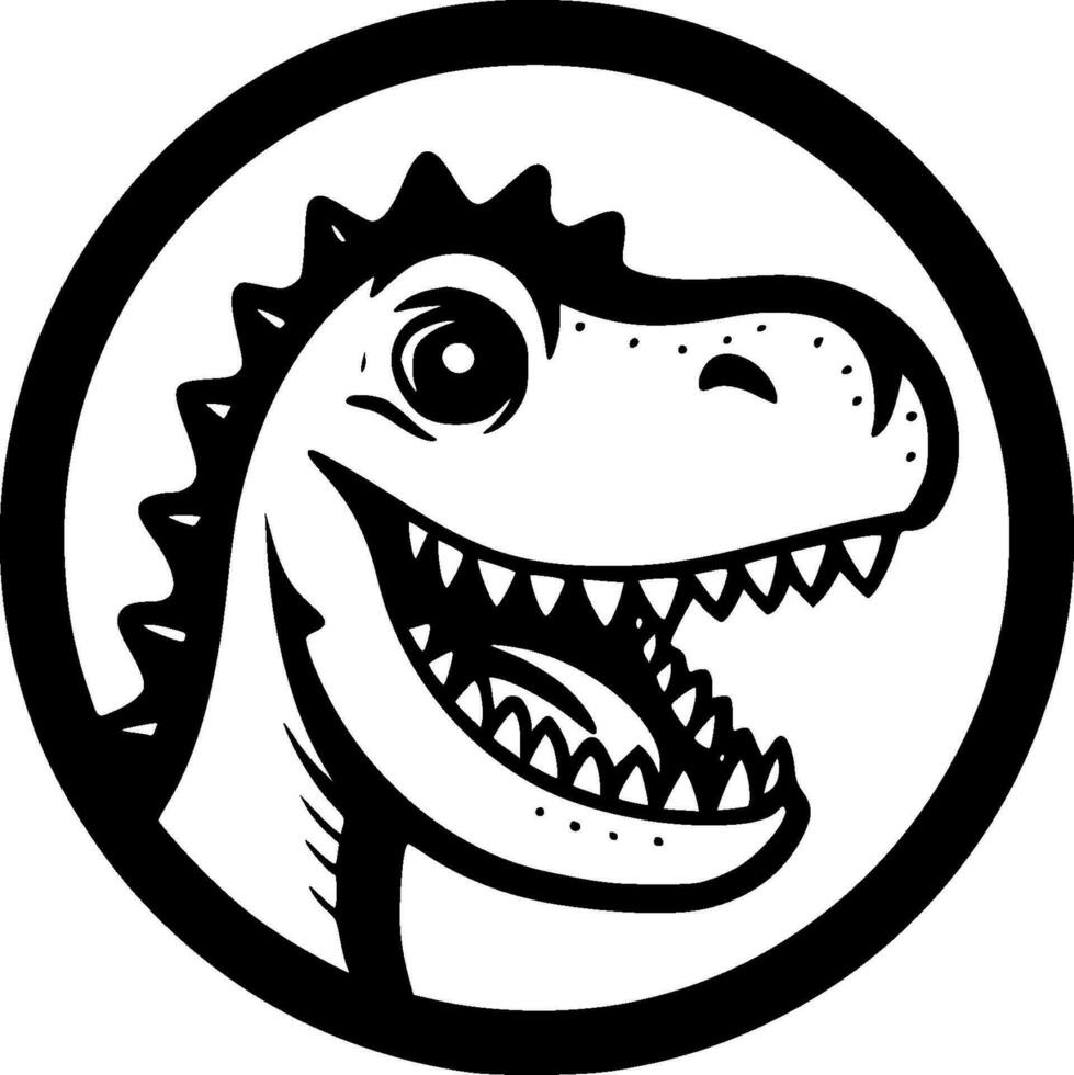 dino - minimalistische en vlak logo - vector illustratie