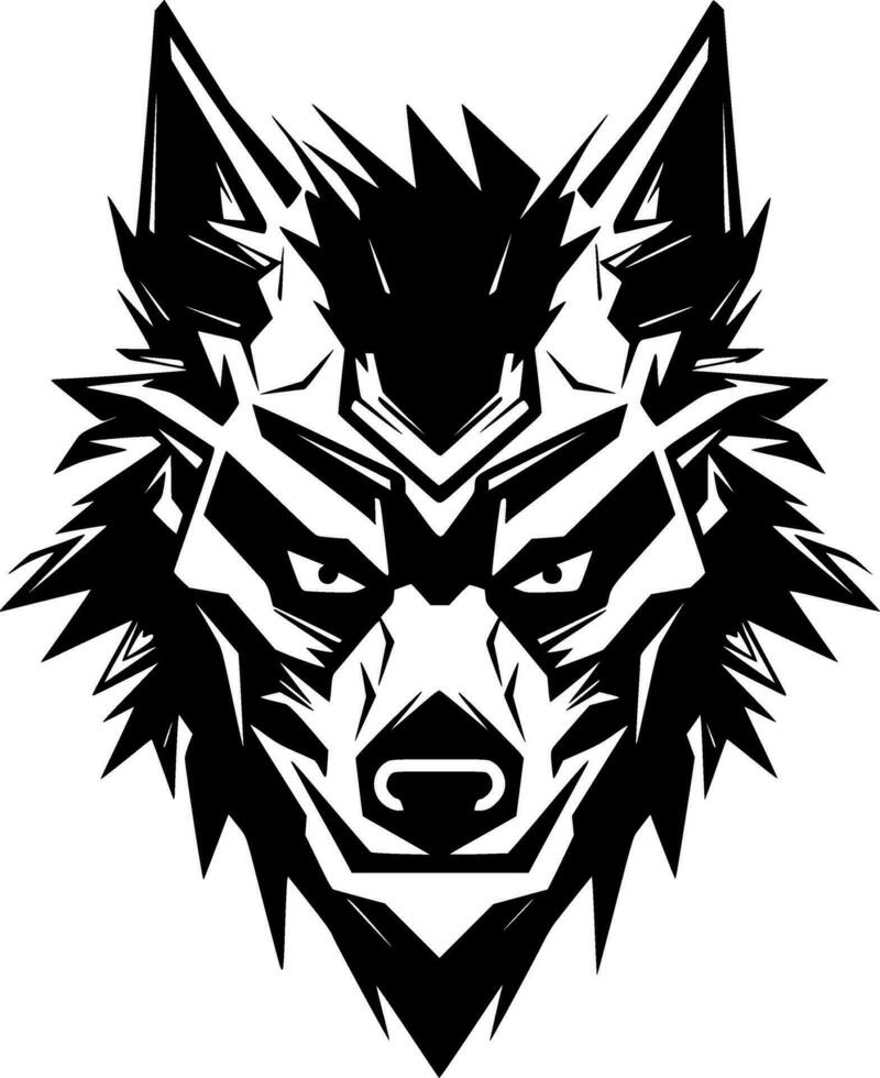 wolf - minimalistische en vlak logo - vector illustratie