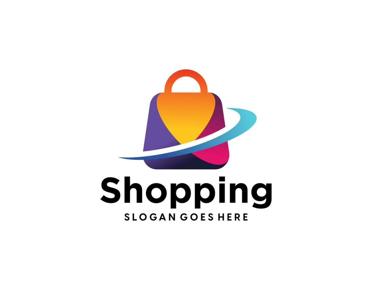 online winkel logo ontwerpen sjabloon. illustratie vector grafisch van boodschappen doen tas, computer en muis logo. perfect voor e-commerce, verkoop, op te slaan web element. bedrijf embleem.