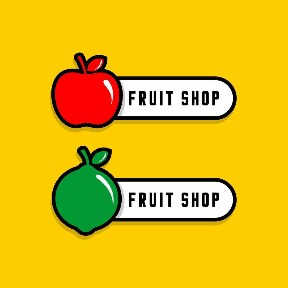 fruit prijs label vector, vector fruit winkel en markt