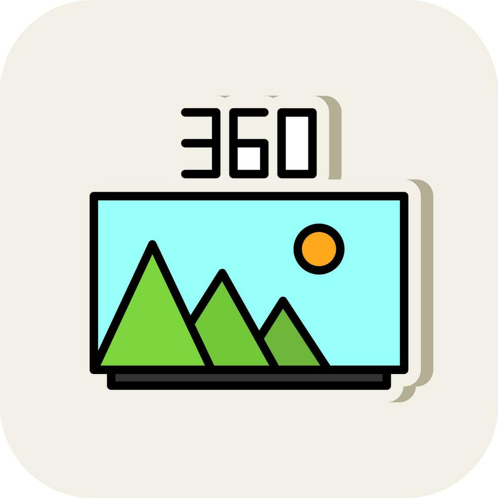 360 beeld vector icoon ontwerp