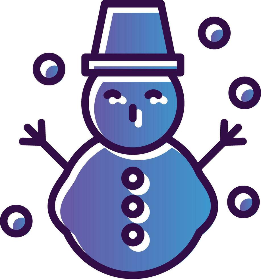 sneeuwman vector icoon ontwerp