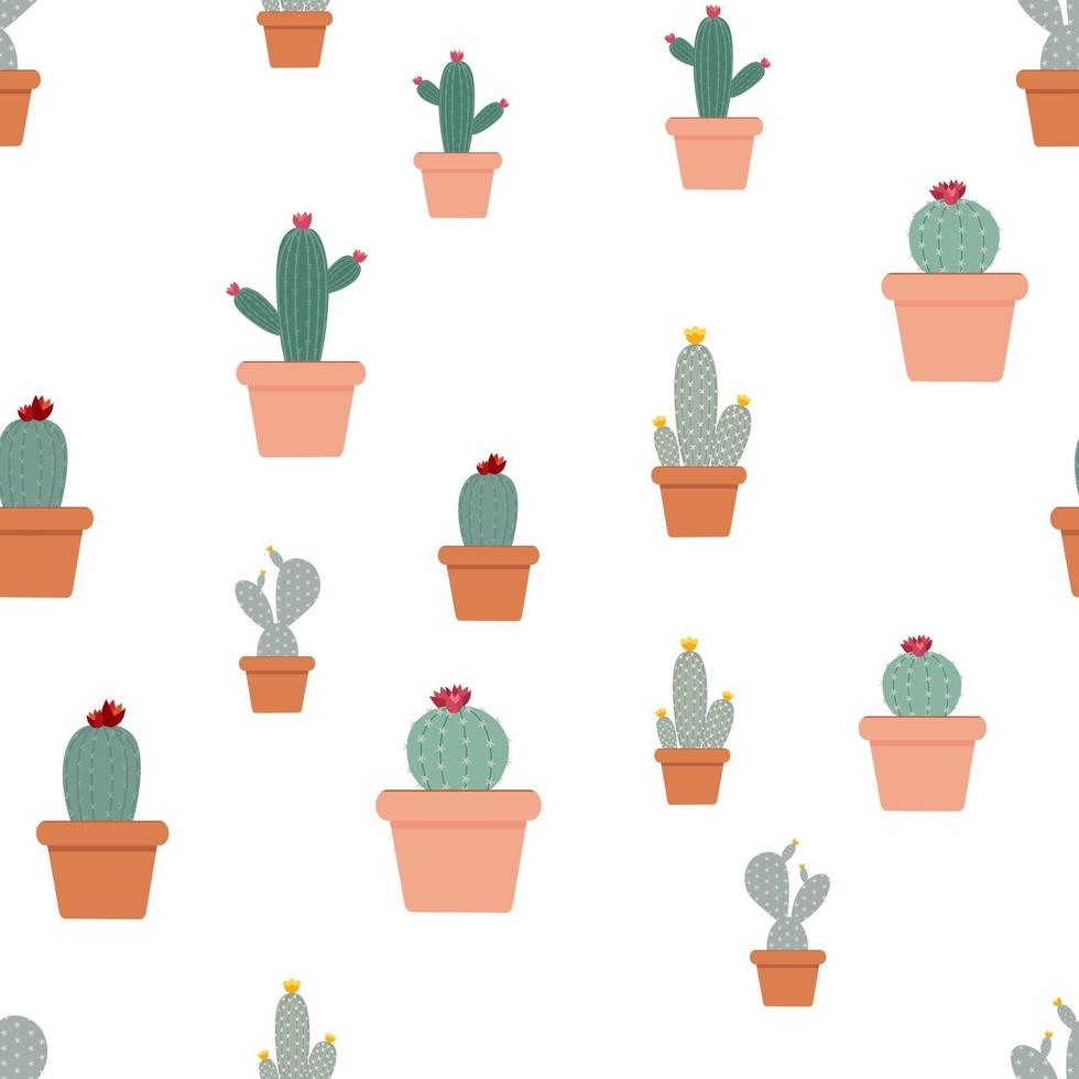 cactus naadloze patroon achtergrond vectorillustratie. eps10 vector