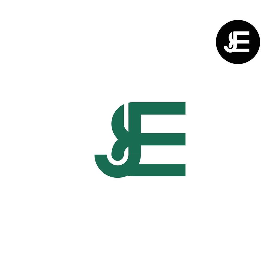 letter je monogram logo ontwerp vector