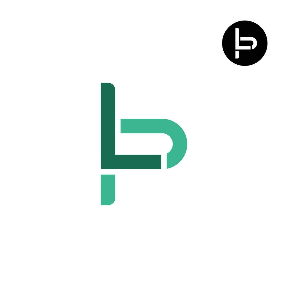 brief lp pl monogram logo ontwerp uniek vector