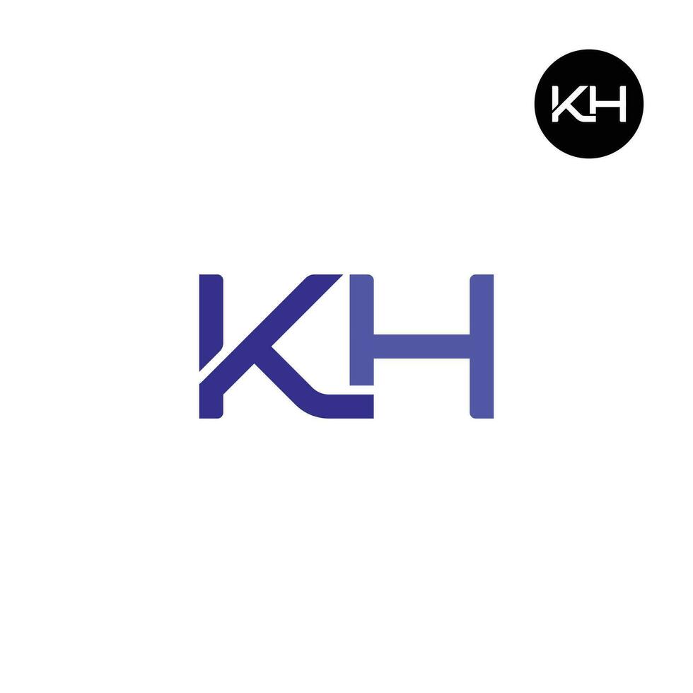 brief kh monogram logo ontwerp vector