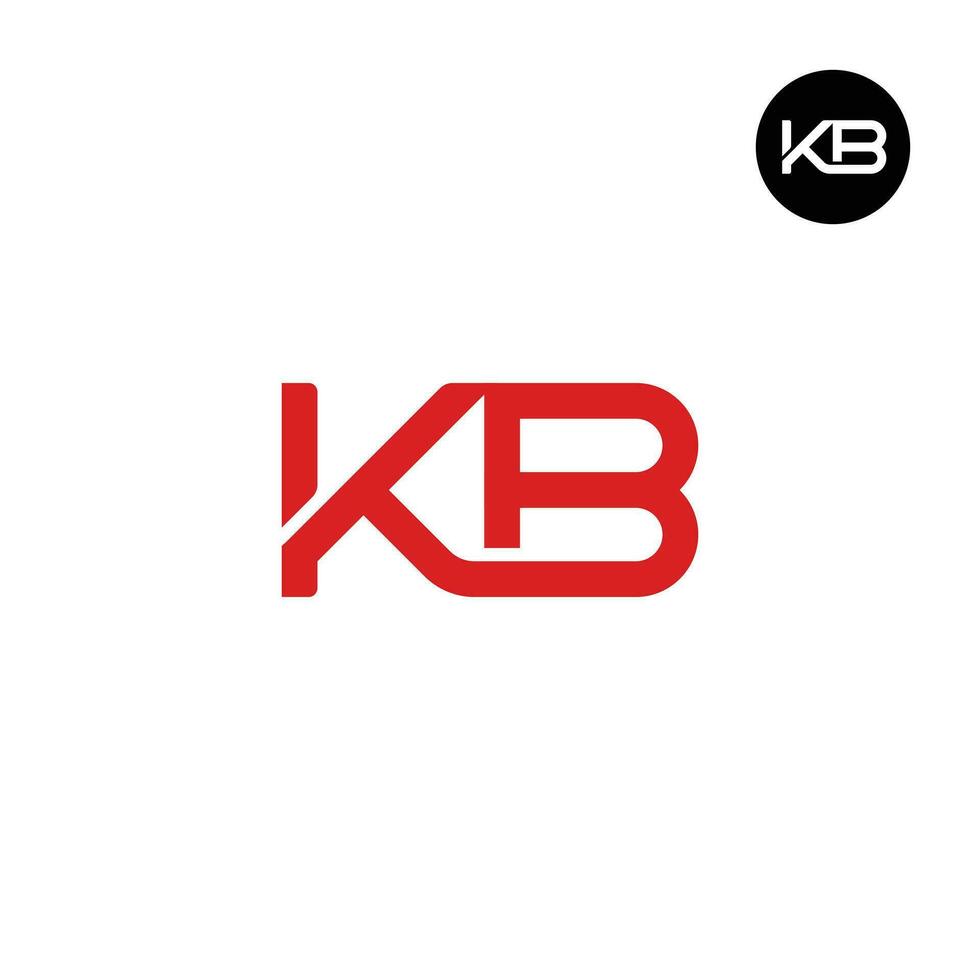 brief kb monogram logo ontwerp vector