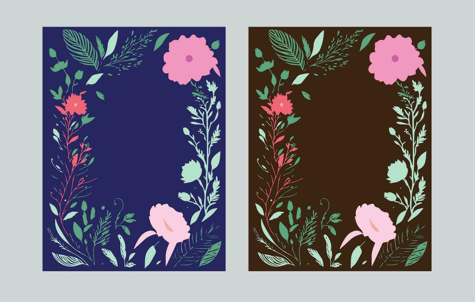 bloemen kunst Sjablonen. voor bruiloft uitnodiging, verjaardag en moeders dag achtergrond vector