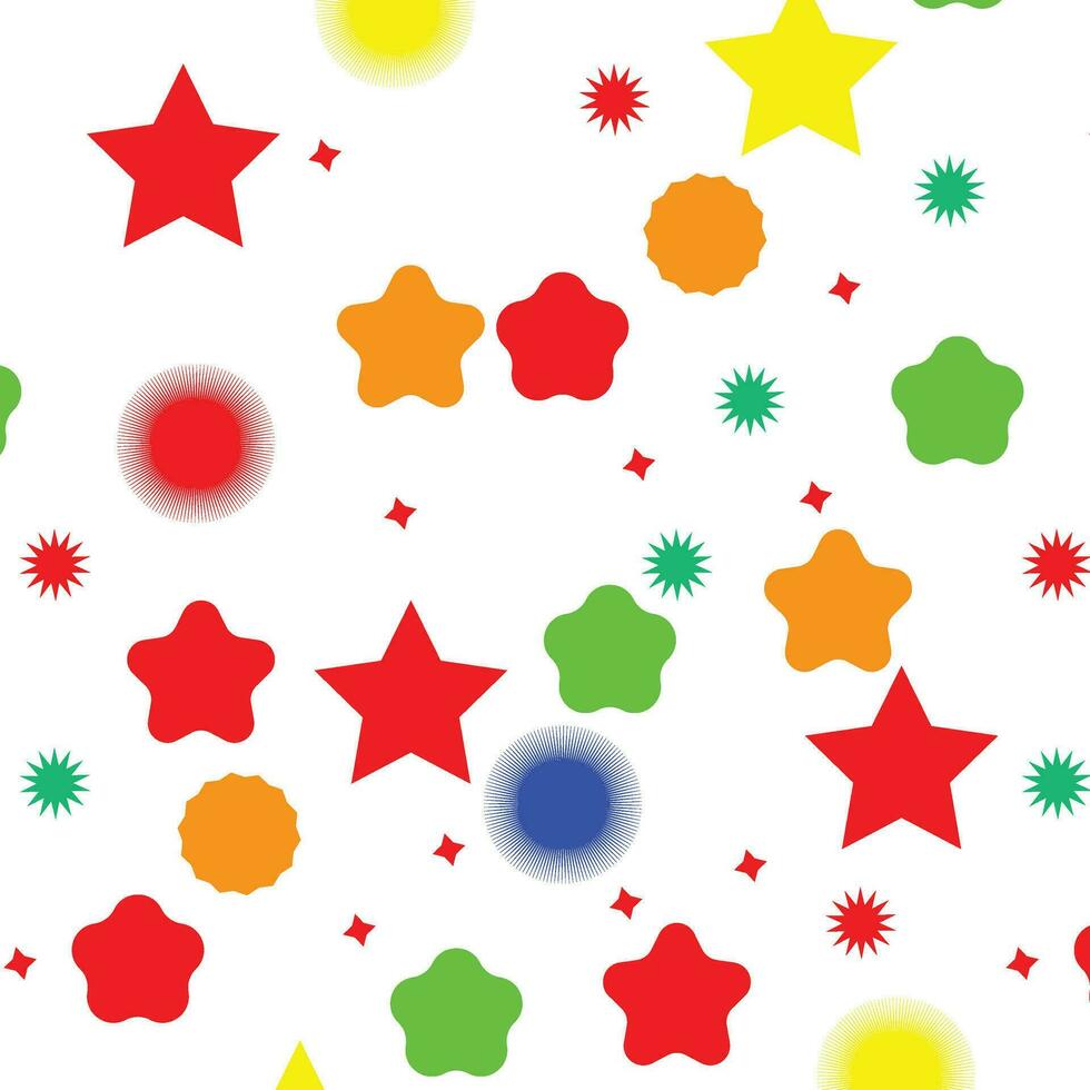 een kleurrijk ster patroon met sterren en sterren vector