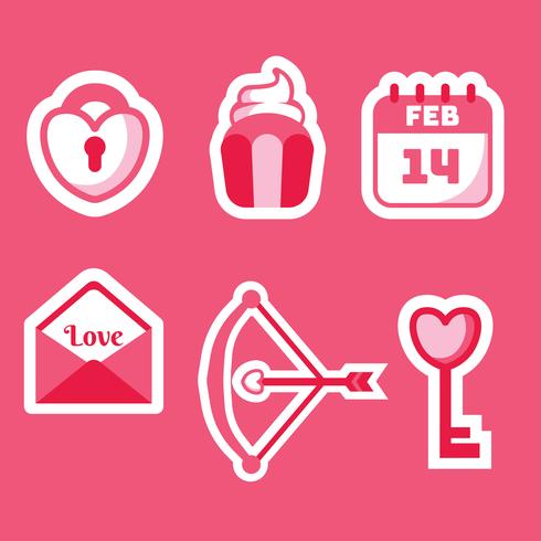 Valentijnsdag elementen Vector Pack