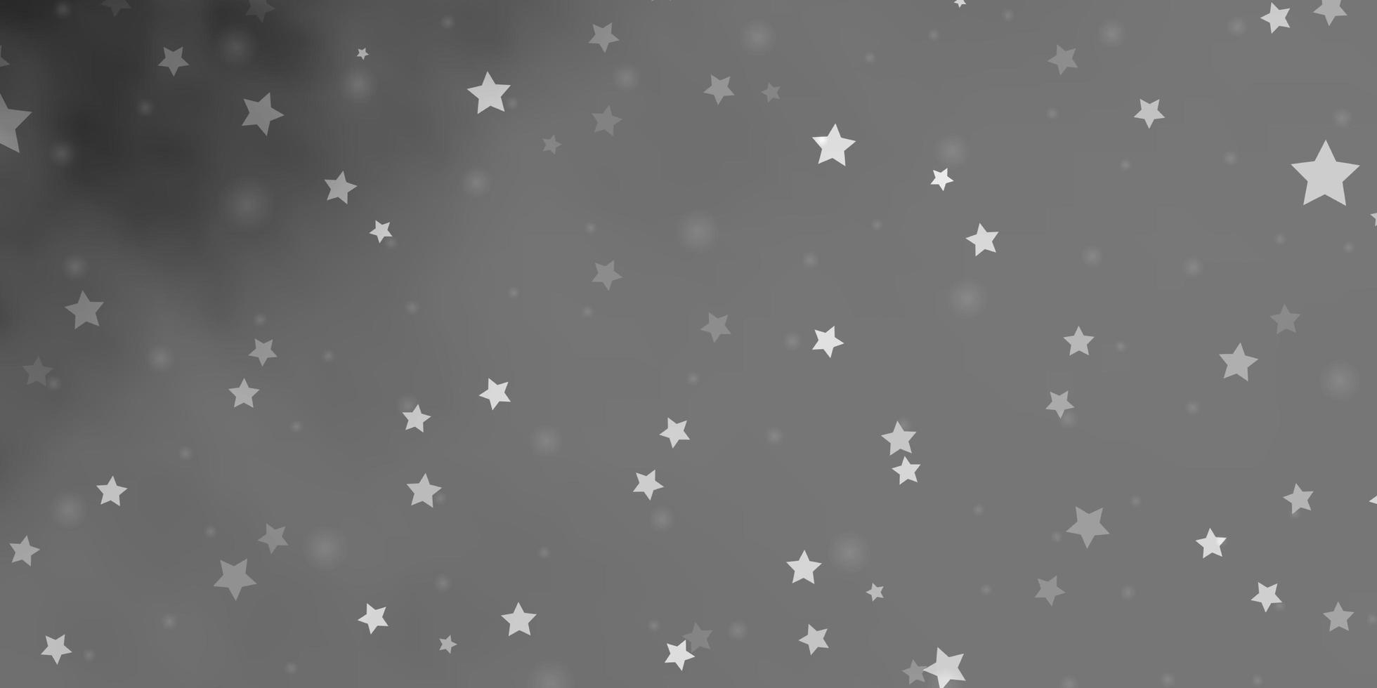lichtgrijs vectorpatroon met abstracte sterren. vervagen decoratief ontwerp in eenvoudige stijl met sterren. patroon voor nieuwjaarsadvertentie, boekjes. vector