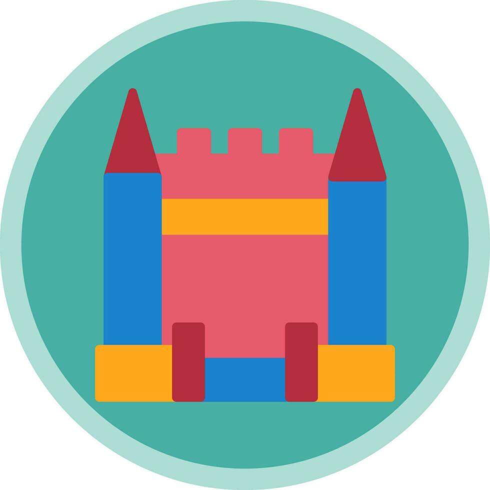 opblaasbaar kasteel vector icoon ontwerp