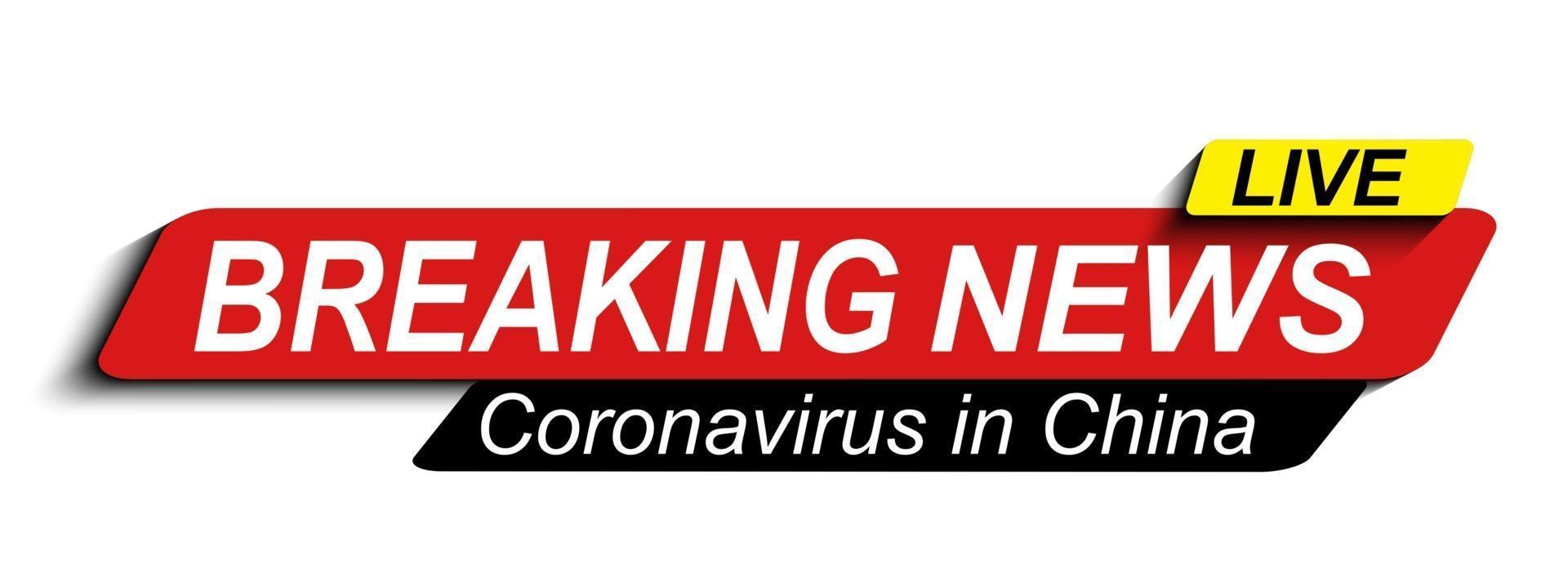 live breaking news over coronavirus stamp mers-cov. 2019-ncov is een concept van een pandemisch medisch gezondheidsrisico met gevaarlijke cellen in het ademhalingssyndroom in het Midden-Oosten. vector illustratie