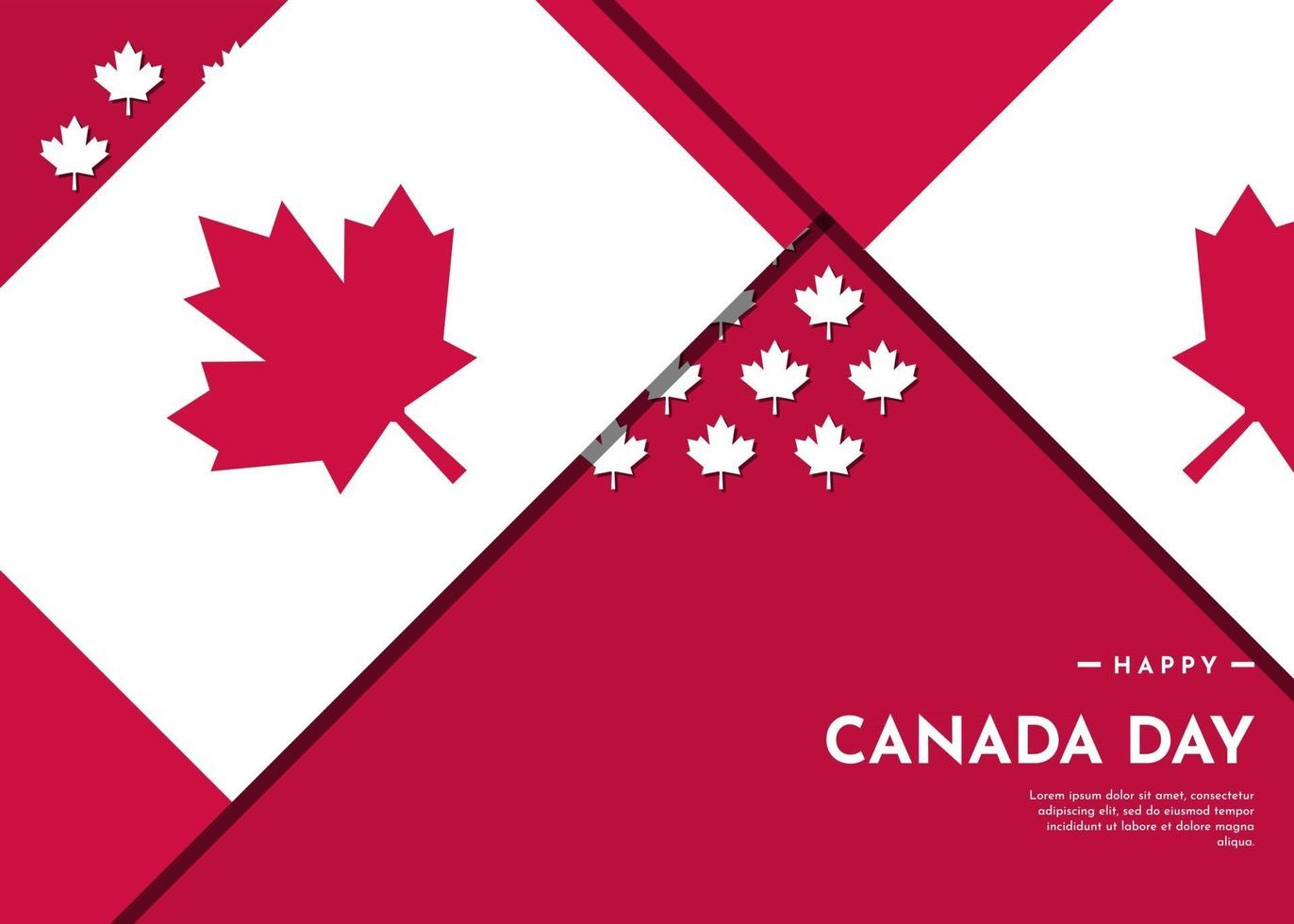 canada day viering achtergrond met esdoornblad ontwerp vector