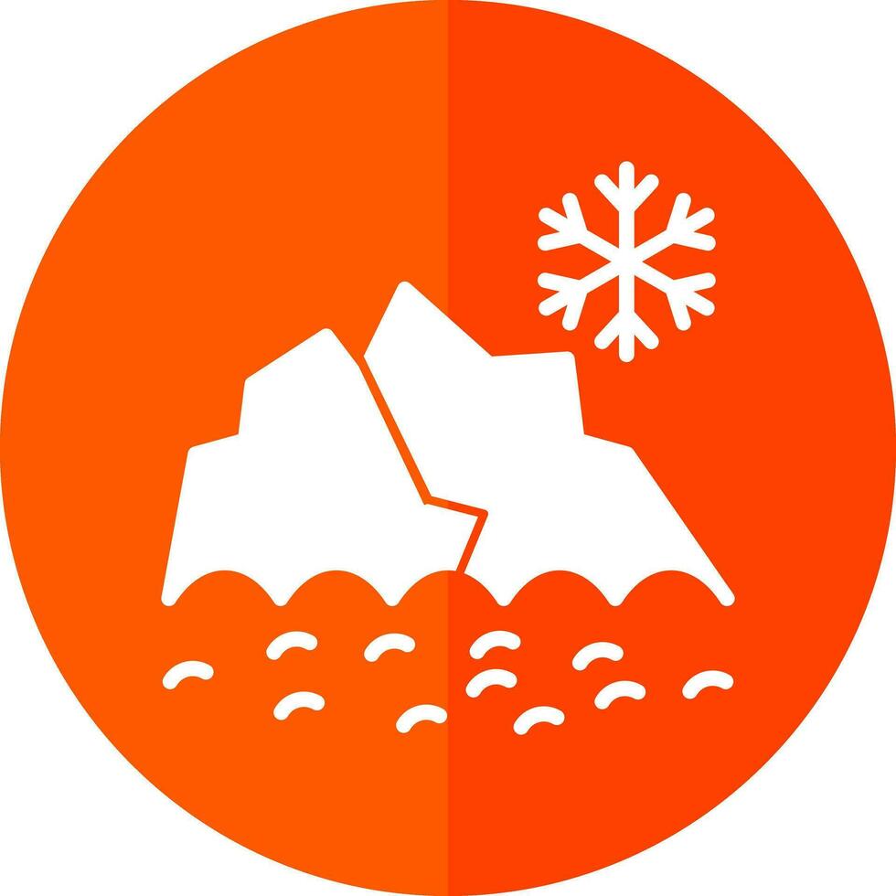 besneeuwd berg top vector icoon ontwerp