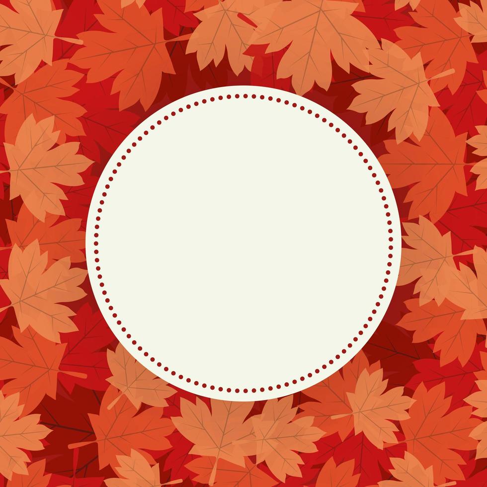 herfst esdoorn bladeren rond cirkel vector design