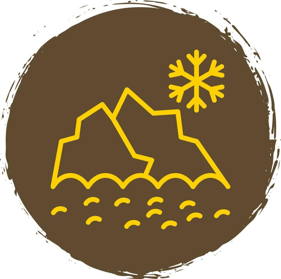 besneeuwd berg top vector icoon ontwerp