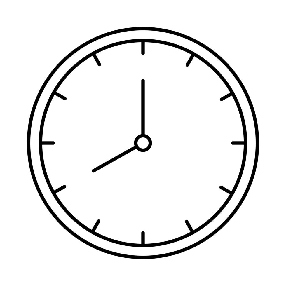 tijd klok uur geïsoleerde pictogram vector