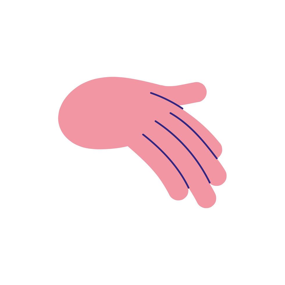 palm handgebaren vector