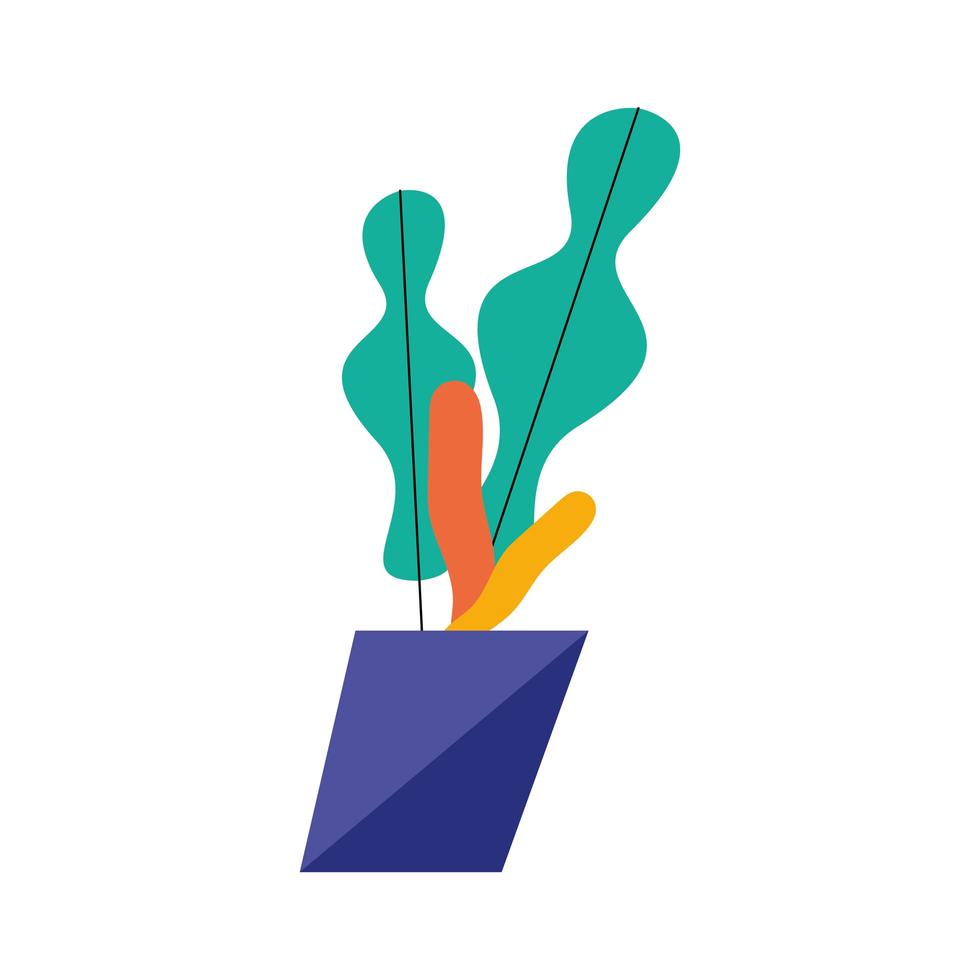 kamerplant in keramische potdecoratie vector