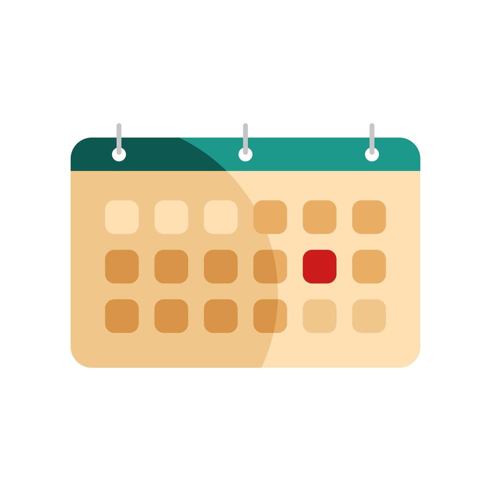 kalender herinnering datum geïsoleerde pictogram vector