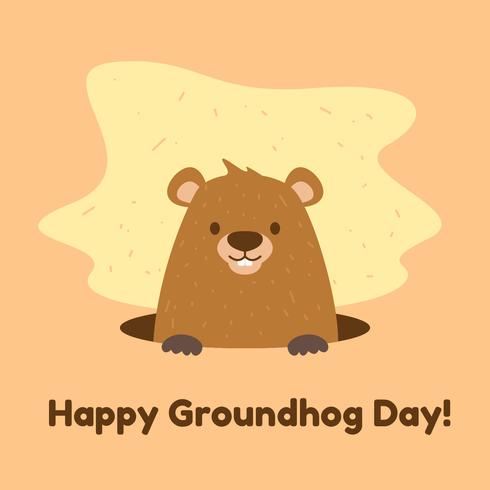 gelukkige groundhog-dag vector